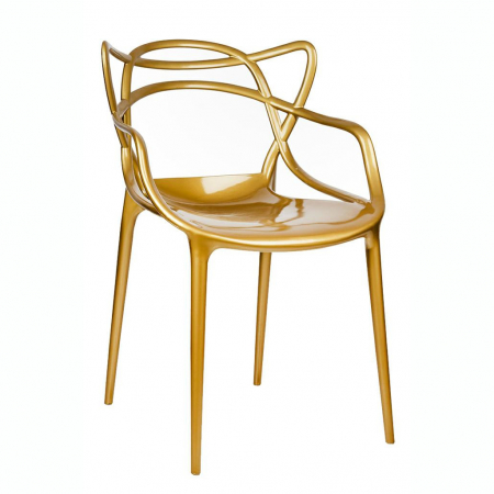 Scaun design lux Hinte Premium argintiu/auriu, ABS, 173-APP1.GOLD - King [0]
