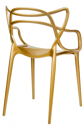 Scaun design lux Hinte Premium argintiu/auriu, ABS, 173-APP1.GOLD - King [3]