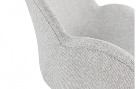 Scaun design modern Mirka, picioare albe otel / sezut tapitat material textil gri, K AC02510LG - Kokoon [3]