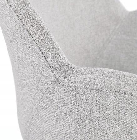 Scaun design modern Mirka, picioare negre otel / sezut tapitat material textil gri, AC02490LG - Kokoon [2]