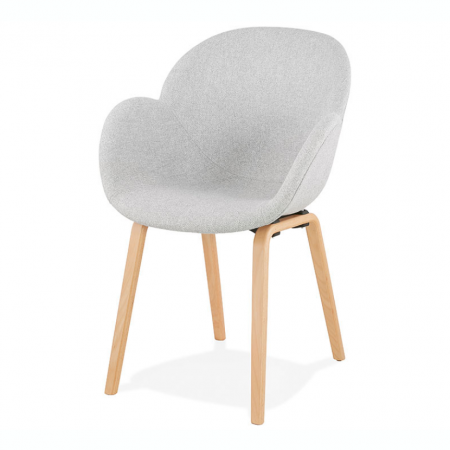 Scaune - Scaun design Mola, picioare lemn masiv natur / tapiterie material textil, K AC02520LGNA - Kokoon