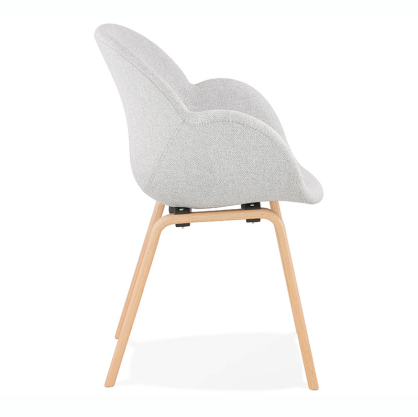 Scaun design Mola, picioare lemn masiv natur / tapiterie material textil, K AC02520LGNA - Kokoon [1]