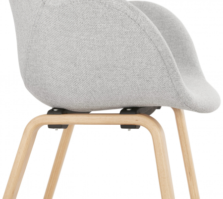 Scaun design Mola, picioare lemn masiv natur / tapiterie material textil, K AC02520LGNA - Kokoon [4]