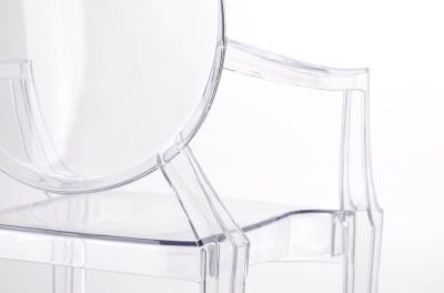 Scaun design victorian modern Elisa, transparent/diverse culori, policarbonat, 124.APC.CZARNY - King [7]
