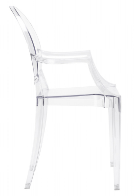 Scaun design victorian modern Elisa, transparent/diverse culori, policarbonat, 124.APC.CZARNY - King [5]