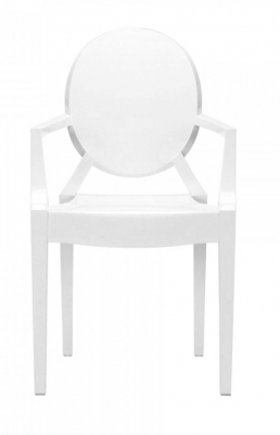 Scaun design victorian modern Elisa, transparent/diverse culori, policarbonat, 124.APC.CZARNY - King [3]