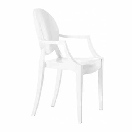 Scaun design victorian modern Elisa, transparent/diverse culori, policarbonat, 124.APC.CZARNY - King [12]