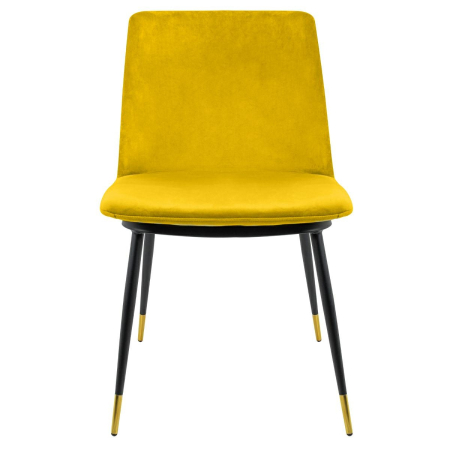 Scaun Diego 50x58x82 cm, Catifea Galben Satinat - King Home [3]