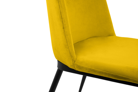 Scaun Diego 50x58x82 cm, Catifea Galben Satinat - King Home [8]
