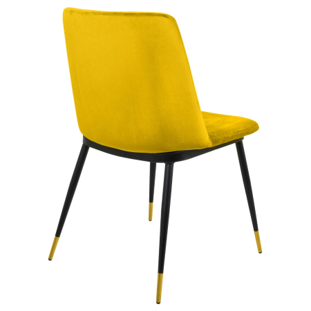 Scaun Diego 50x58x82 cm, Catifea Galben Satinat - King Home [2]