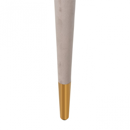 Scaun dining catifea antracit/bej  Gelli, picioare lemn si otel inoxidabil, S4534 KHAKI VELVET - Richmond Interiors [4]