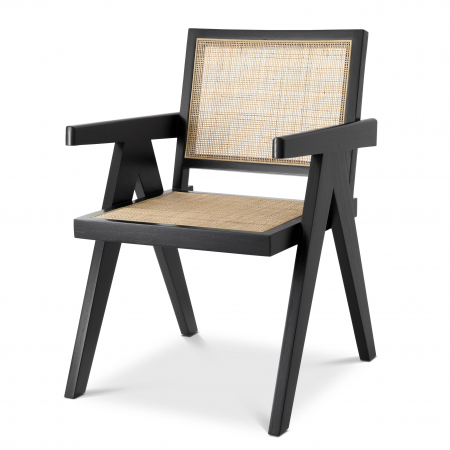 Promotii -   Scaun de dining Aristide negru clasic 114165 EICHHOLTZ