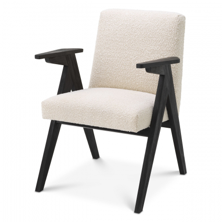 Scaune -   Scaun de dining Bobo bouclé crem 115035 EICHHOLTZ