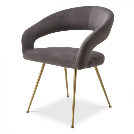   Scaun de dining Bravo din catifea greige savona 116144 EICHHOLTZ [5]