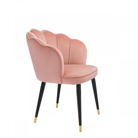 Scaun dining lux Bristol catifea diverse culori, picioare negre cu auriu | Eichholtz - 113542 [3]