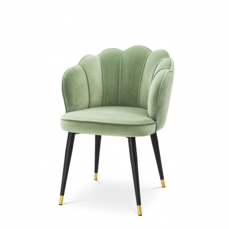 Scaune -   Scaun de dining Bristol savona catifea verde pistachiu 113544 EICHHOLTZ
