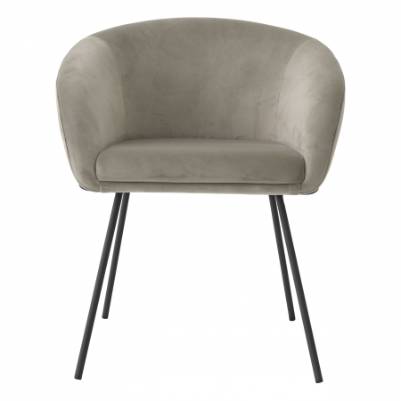   Scaun de dining Campus din catifea greige savona 116370 EICHHOLTZ [1]