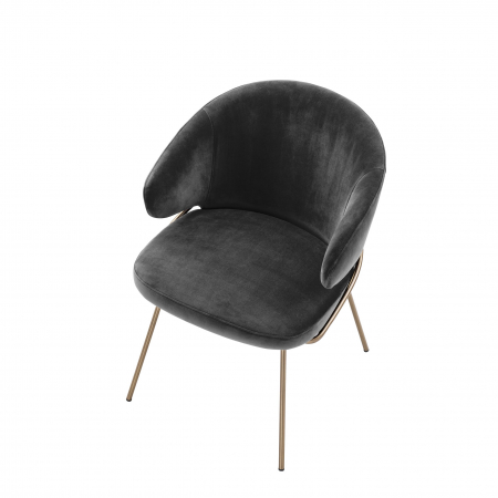   Scaun de dining Kinley savona gri închis catifea 113584 EICHHOLTZ [5]