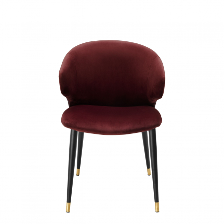 Scaun dining lux Volante catifea diverse culori si picioare negre cu auriu | Eichholtz - 112777 [9]