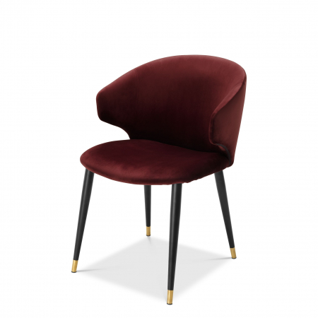 Scaun dining lux Volante catifea diverse culori si picioare negre cu auriu | Eichholtz - 112777 [8]