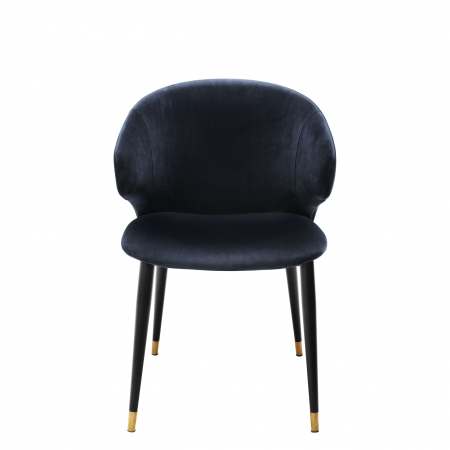 Scaun dining lux Volante catifea diverse culori si picioare negre cu auriu | Eichholtz - 112777 [5]