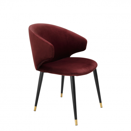 Scaun dining lux Volante catifea diverse culori si picioare negre cu auriu | Eichholtz - 112777 [10]