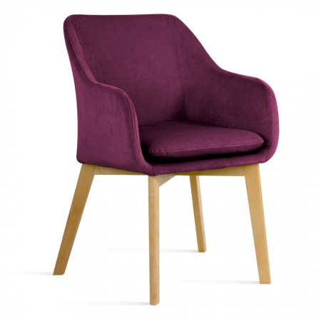 Scaun dining personalizabil Anton, cu brate, perna detasabila, picioare lemn, HUANCHSTGR4XXXP - Atreve [3]