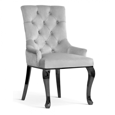 Scaun dining personalizabil Hannie, picioare glam din otel inoxidabil, AUGUCHGLGR1XXXP - Atreve [2]