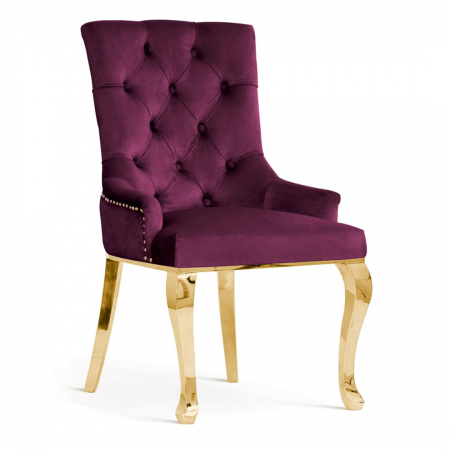 Scaun dining personalizabil Hannie, picioare glam din otel inoxidabil, AUGUCHGLGR1XXXP - Atreve [10]