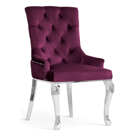 Scaun dining personalizabil Hannie, picioare glam din otel inoxidabil, AUGUCHGLGR1XXXP - Atreve [9]