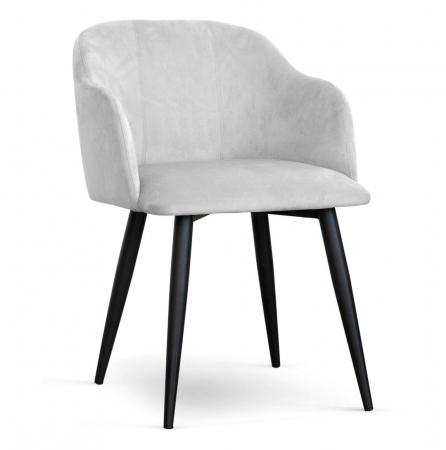 Scaune - Scaun dining personalizabil Remes, cu brate, picioare metal, DANECHSTGR1XXXP - Atreve