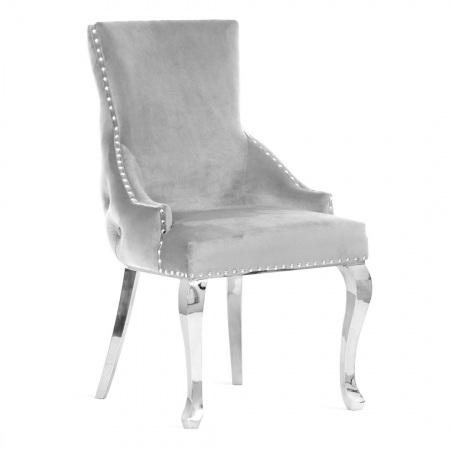 Scaune - Scaun dining personalizabil Vidal, picioare oțel inoxidabil, EDWACHGLGR1XXXP - Atreve