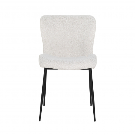 Scaun Darby alb boucl√© / negru (Copenhaga 900 Boucl√© Alb), S4509 WHITE BOUCLé - Richmond Interiors [1]