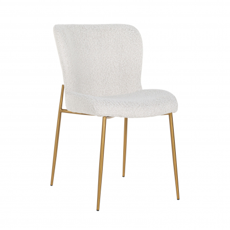 Scaune - Scaun Odessa alb boucl√© / auriu periat (Copenhaga 900 Boucl√© Alb), S4508 WHITE BOUCLé - Richmond Interiors