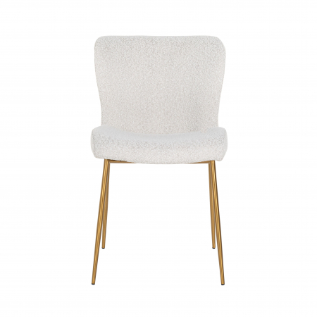 Scaun Odessa alb boucl√© / auriu periat (Copenhaga 900 Boucl√© Alb), S4508 WHITE BOUCLé - Richmond Interiors [1]