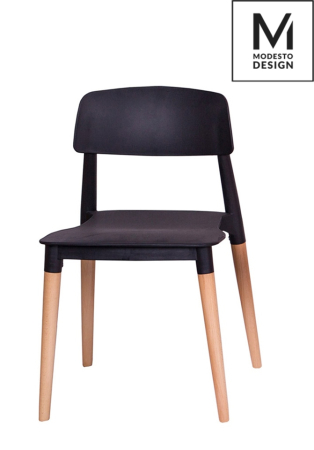 Living - Scaun Ecco 42x49x78 cm, Polipropilenă Negru Mat - Modesto Design
