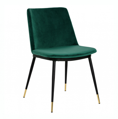 Scaune - Scaun elegant design living Muriel, diverse culori, velur/picioare negre cu capete aurii, KH1201100122.GREEN - King