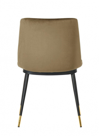 Scaun elegant design living Muriel, diverse culori, velur/picioare negre cu capete aurii, KH1201100122.DKGREY - King [30]