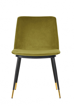 Scaun elegant design living Muriel, diverse culori, velur/picioare negre cu capete aurii, KH1201100122.DKGREY - King [33]