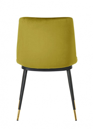 Scaun elegant design living Muriel, diverse culori, velur/picioare negre cu capete aurii, KH1201100122.DKGREY - King [32]