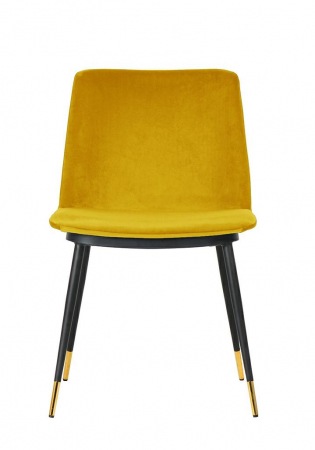 Scaun elegant design living Muriel, diverse culori, velur/picioare negre cu capete aurii, KH1201100122.DKGREY - King [26]