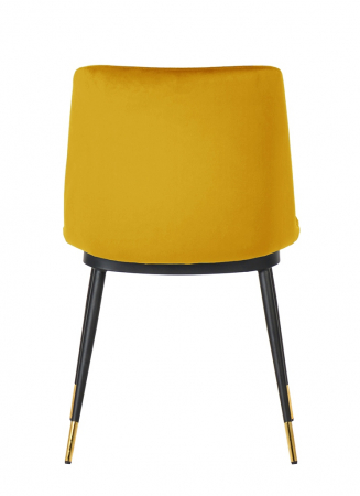 Scaun elegant design living Muriel, diverse culori, velur/picioare negre cu capete aurii, KH1201100122.DKGREY - King [25]