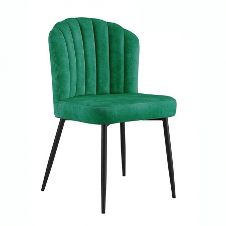 Scaun elegant tapitat velur Umar diverse culori, picioare negre metal, HB-01.SZARE - King [6]