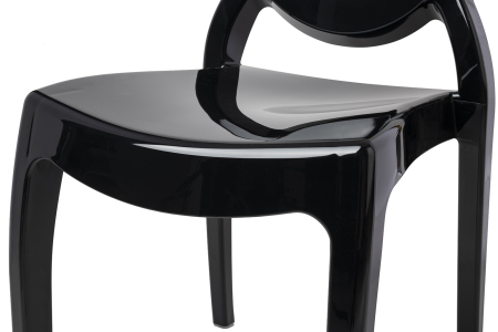 Scaun Elizabeth 43x53x94,5 cm, Policarbonat Negru - King Home [6]