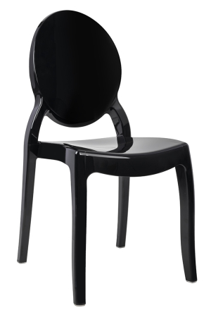 Produse - Scaun Elizabeth 43x53x94,5 cm, Policarbonat Negru - King Home