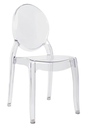 Living - Scaun Elizabeth 43x53x94,5 cm, Policarbonat Transparent - King Home