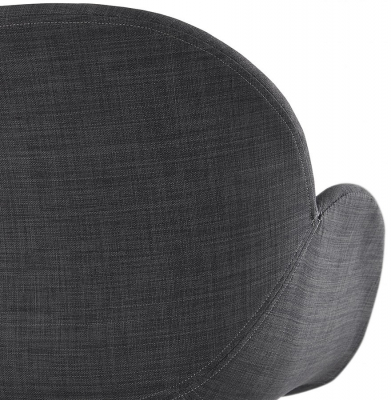 Scaun modern gri tapitat Equium Premium cu brate, picioare otel crom, AC01490DG - Kokoon [8]