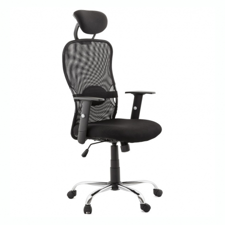 Promotii - Scaun ergonomic birou negru Soviet cu tetiera reglabila, spatar mesh, OC00380BL - Kokoon