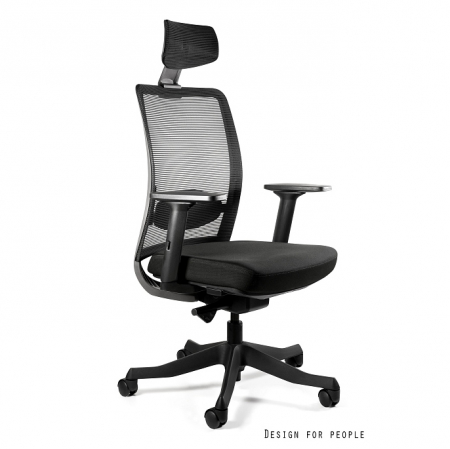 Scaune High end - Scaun ergonomic birou sezut material textil diverse culori Anggun, inaltime reglabila, tetiera si cotiere ajustabile, 1199-B-SM01-BL418 - Unique
