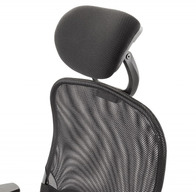 Scaun ergonomic birou negru Soviet cu tetiera reglabila, spatar mesh, OC00380BL - Kokoon [7]